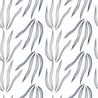 Geometric grasss seamless pattern isolated on white background. vector