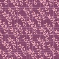 Seamless pattern with branch leaves. Geometric botanical leaf wallpaper. vector