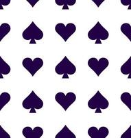 Vector seamless patterns with icons of playings cards.