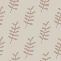 Seamless pale floral pattern in lilac and grey colored elements. Stylized creative artwork. vector