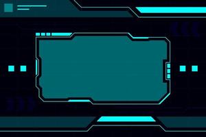 Diseño de panel de control hud de interfaz futura de tecnología abstracta. vector