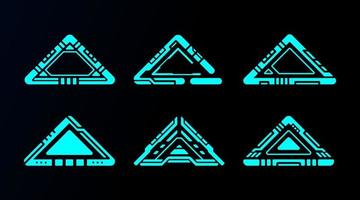 Triangle shape abstract technology future interface hud. vector