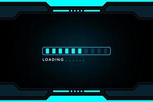 Game loading on monitor technology concept design. vector