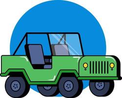 Illustrations on the topic of active sports. Illustrations of jeep. vector