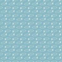 A lot of white arrows on light blue background. Seamless pattern with little elements. vector