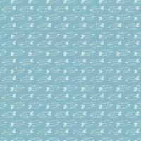 A lot of white arrows on light blue background. Seamless pattern with little elements. vector