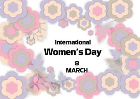 8 de marzo fondo del día internacional de la mujer. vector