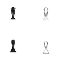 Trophy vector logo icon.champions trophy logo icon for winner award logo template