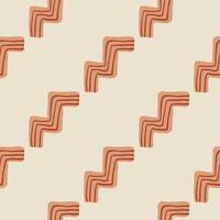 Zigzag doodle pattern on light background. Modern line art wallpaper. vector