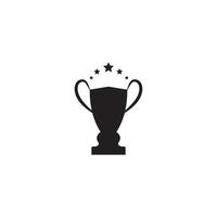 Trophy vector logo icon.champions trophy logo icon for winner award logo template