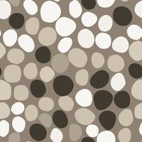 Masonry seamless pattern with doodle hand drawn rocks silhouettes. Grey and white colored ornament on brown soft background. vector