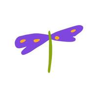 Dragonfly in doodle style vector