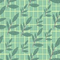 Rustic forest foliage branches seamless pattern. Botanical background. Twigs and leaves wallpaper. vector