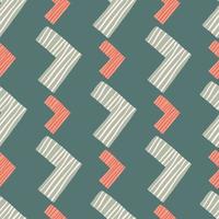 Small and middle corners seamless pattern with green background. Vector illustration.