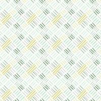 Isolated diagonal yellow, blue and green lines. Abstract seamless dash pattern on white background. vector