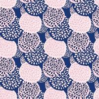 Contrast random dot circles seamless pattern. Endless backdrop with pink and blue geometric ornament. vector