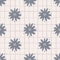 Scandinavian simple flower seamless pattern. Cute chamomile endless wallpaper. Ditsy floral background. vector