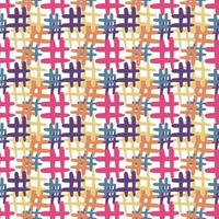 Hand drawn colorful hashtag icon seamless pattern. vector