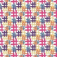 Hand drawn colorful hashtag icon seamless pattern. vector