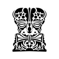 Totem face. Face in Polynesian or Maori style. Good for prints and t-shirts. Isolated. vector