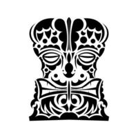 Totem face. Face in Polynesian or Maori style. Good for prints and t-shirts. Isolated. Vector