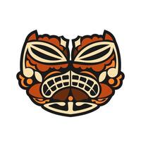Maori tribe mask. Face pattern in Polynesian or Hawaiian style. Good for tattoo or print. . vector