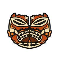 Maori tribe mask. Face pattern in Polynesian or Hawaiian style. Good for tattoo or print. Vector. vector