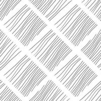 Black and white lines seamless pattern hand drawn texture. vector