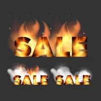 Set of inscriptions SALE in smoke. Element for design banners, posters and promotional materials for promotions. Vector illustration.