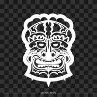 Viking face pattern. The contour of the face or mask of a warrior. For T-shirts and prints. Vector illustration.
