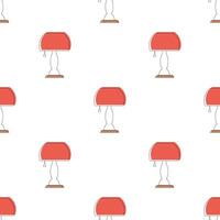 Table lamp icon isolated seamless pattern on white background. Illustration vector