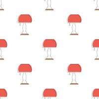 Table lamp icon isolated seamless pattern on white background. Vector Illustration