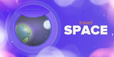 Travel space - a game about space travel vector