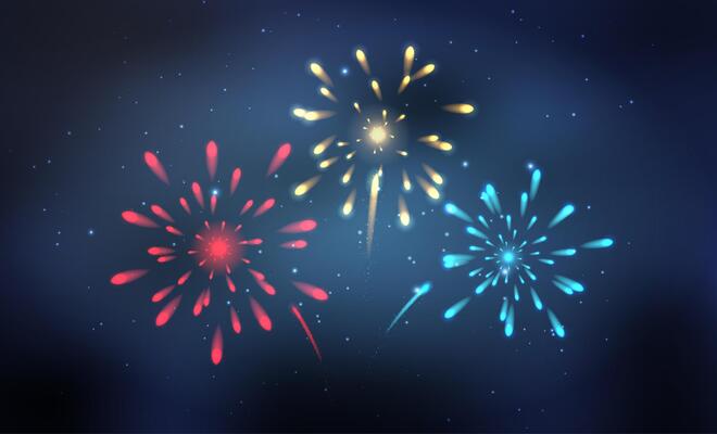 Fireworks on a dark background