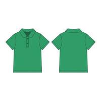 T-shirt polo in green color design template. Classic polo shirt. vector