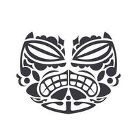 Mask Pattern of Maori and Polynesian culture. Face Tribal Polynesian tattoo style. Handmade. Vector illustration.