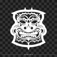 Demon face pattern. Demon face or mask outline. For T-shirts and prints. Vector