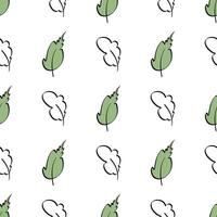 Cute vector leaf seamless pattern. Abstract print with leaves. An elegant beautiful natural ornament for fabric, packaging and textiles. Vector.