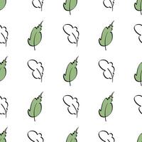 Cute vector leaf seamless pattern. Abstract print with leaves. An elegant beautiful natural ornament for fabric, packaging and textiles. Vector.