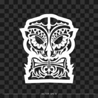 Demon face made of patterns. Demon face or mask outline. For T-shirts and prints. Vector