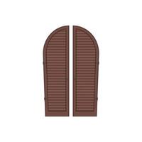 Wooden semicircular shutters for windows. Isolated. Vector. vector