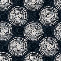 Light spirals abstract seamless pattern on black background. vector