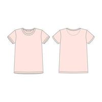 Pink t-shirt isolated isolated on white background. Sportswear, casual urban style. vector