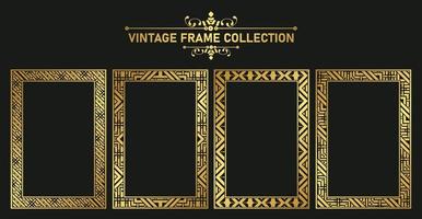 colección de marcos ornamentales vintage de lujo vector