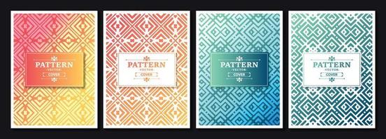 gradient geometric pattern cover design vector