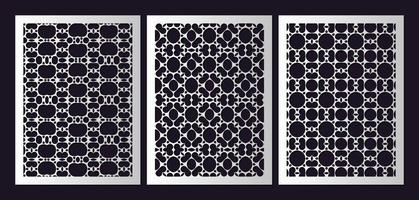 seamless die cut decorative pattern template vector