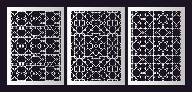 seamless die cut decorative pattern template