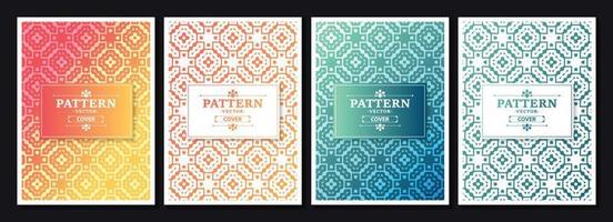 gradient geometric pattern cover design vector