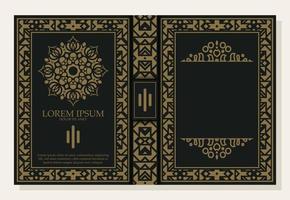 Luxury ornamental book cover design vector