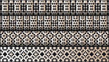Collection of seamless ornamental ethnic patterns vector
